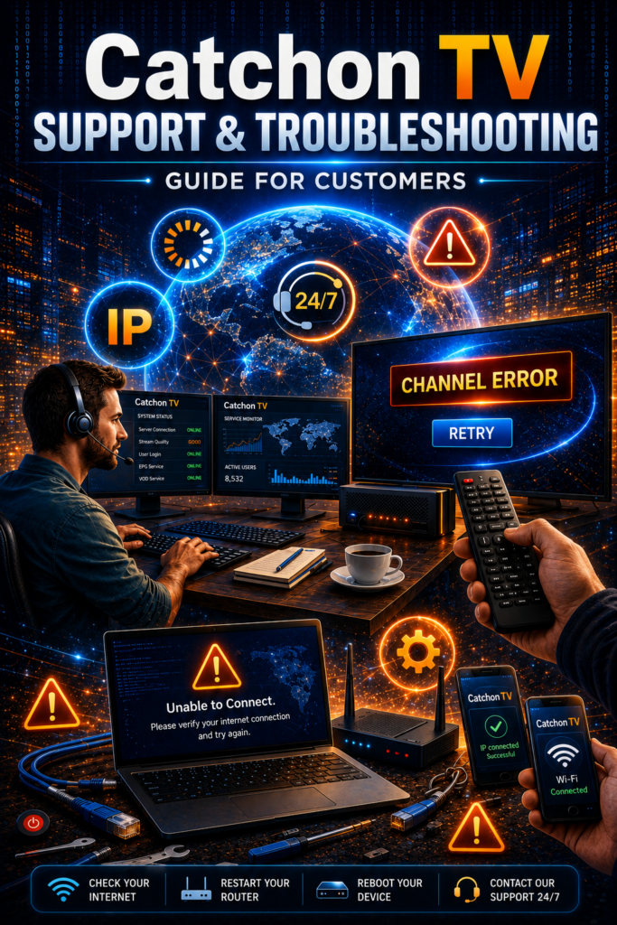 Customer support and troubleshooting tips for Catchon TV to resolve buffering and connection problems easily